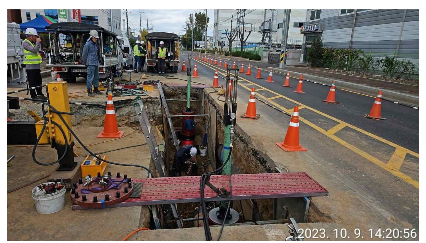 영남에너지 — 중압차단 400A × 2개소 작업
