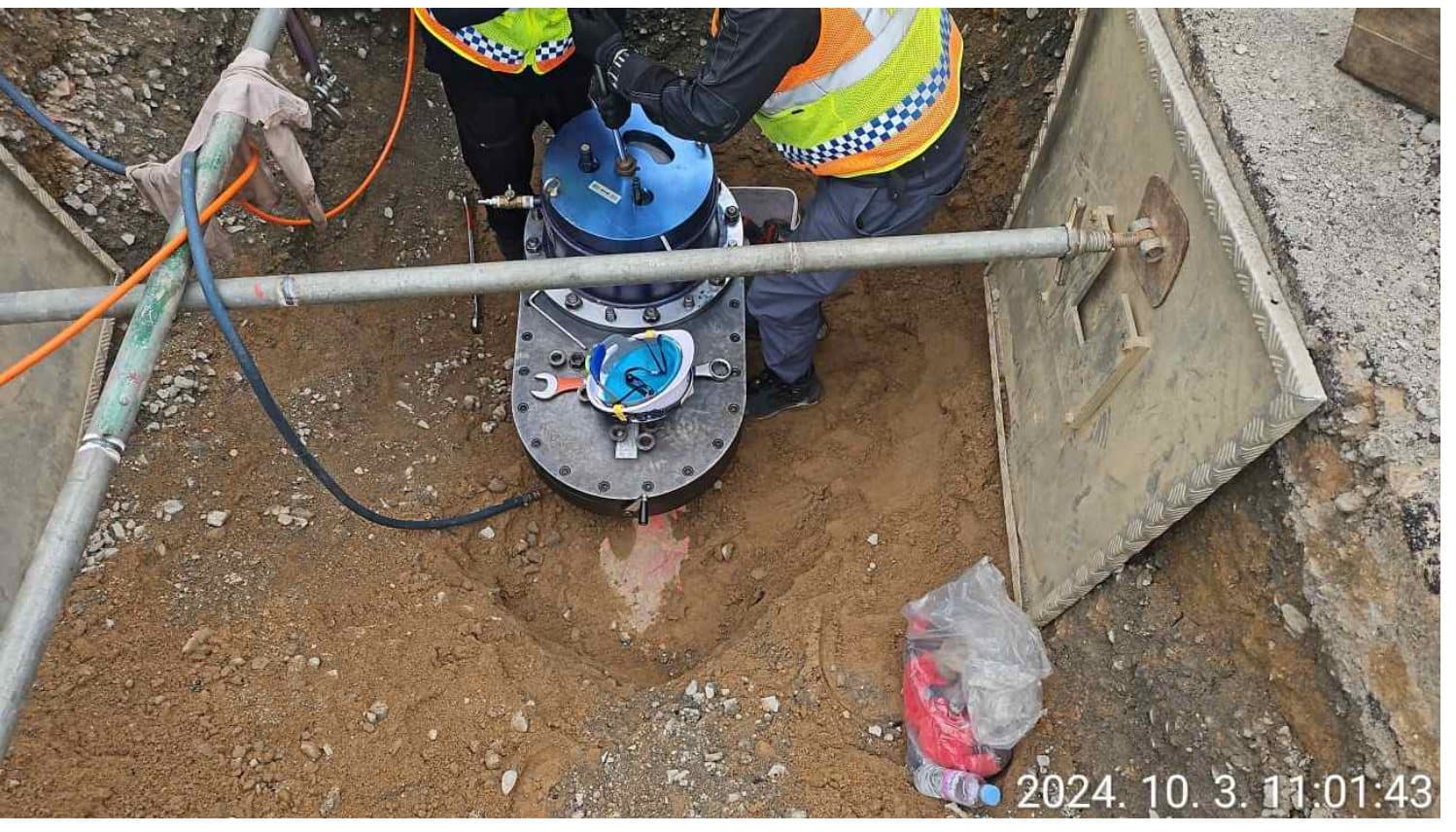 중압 분기천공 400A × 400A × 1개소